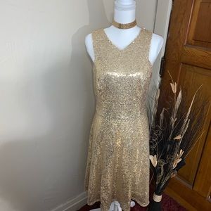 Kate Kasin Gold Dress